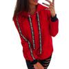 Sudadera holgada con cinta y letras explosivas de Amazon para mujer, talla grande europea y americana, invierno de 2022