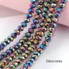 Venda Quente Transfronteiriça Contas de Vidro Cristal Contas Soltas Roda Pulseiras Facetadas Colar Acessórios de Joias Contas Planas de Cristal Contas