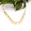 Collar con lentejuelas doradas y cadena de clavícula para mujer, joyería exquisita, estilo transfronterizo europeo y americano.