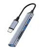 Estación de Acoplamiento Lector de Tarjetas USB Hub 3.0 Lector de Tarjetas Multi-Puerto Uno a Cinco Divisor Tf/Sd Estación de Acoplamiento Tipo-C