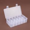 Caja de Almacenamiento de Plástico Transparente Simple de 12 Compartimentos Desmontables con Tapa Caja Pequeña para Tornillos Piezas de Ferretería DIY Cuentas Sueltas Joyería