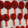 Flor da Glória Cetim Bola de Cártamo Corsage de Cártamo Celebração Comenda Corte Flores Coloridas Prêmios Flores Excepcionais Flores para Crianças Boas