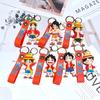 Llavero de One Piece con animación de Luffy, muñeco estéreo, colgante para bolso escolar, llavero de coche, pequeño regalo al por mayor