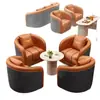 Sofá de Recepção de Negócios de Luxo Leve Combinação de Mesa e Cadeira de Escritório Cabine de Área de Recepção de Lobby de Hotel Minimalista Moderno