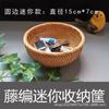 Fornecido Diretamente da Fonte, Cesta de Rattan Vietnamita para Pão, Frutas e Vegetais, Cesta Azul para Armazenamento de Lanches, Conjunto de Três Peças para Pão de Leite Cozido no Vapor, Cesta de Lanches