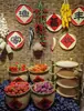 Cesta de Bambú Otoñal Exhibidor Decoración Cosecha Granja Verduras Especialidades Locales Verduras Secado al Sol Festival de Otoño Jardín de Infancia Otro