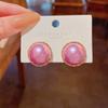 Pendientes de perlas pequeñas de lujo con aguja de plata S925 para mujer, elegantes, coloridos y combinables, con todo tipo de personalidades.