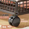 Cesta de Armazenamento para Tapete de Yoga, Rack de Armazenamento Doméstico para Equipamentos Esportivos e de Fitness com Rodas, Rack de Armazenamento Móvel para Raquetes de Badminton e Bolas
