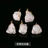 Jingde Jewelry Cristal Natural Piedra Bruta Colgante Envuelto en Alambre Collar DIY Accesorios de Joyería Irregulares Colgante Venta al por Mayor