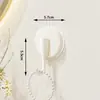 Gancho en forma de J con ventosa, sin rastro, sin perforación, gancho adhesivo fuerte de carga para cocina y baño, gancho individual para colgar llaves y toallas en la pared