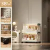 Gabinete de Almacenamiento sin Instalación de 38 cm de Ancho, Gabinete de Almacenamiento Plegable Multicapa para Baño, Dormitorio, Estante de Almacenamiento Simple con Ruedas