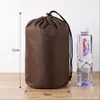 Lona de Tres Compartimentos Poliéster Exterior Primeros Auxilios Saco de Dormir Tienda de Campaña Almacenamiento Portátil Cordón de Nylon Bolsa de Empaque con Cordón