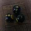 Ágata Negra Imitação Oito Grandes Divindades Guardiãs do Zodíaco Buddha da Vida Contas de Vidro Contas Redondas Estampagem a Quente Escultura Acessórios para Joias DIY
