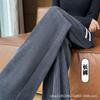 Pantalones anchos de chenilla de terciopelo para bebé, pantalones de mujer otoño e invierno 2023, nuevos pantalones rectos estrechos populares, pantalones de pana engrosados