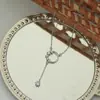 Dz Colar com Franja de Círculo de Cristal Feminino Exquisite Corrente para Clavícula Estilo Coreano Temperamento Nicho Senso de Design Colar Atacado