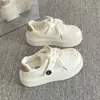 Zapatillas de Primavera 2026 de Alto Valor Estético con Suela Gruesa, Gato Lindo, Blancas Versátiles, Zapatos de Pan para Estudiantes para Mujer