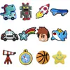 Tamancos de PVC Infantis Transfronteiriços Acessórios DIY Dinossauro Mecânico Sereia Princesa Charms para Sapatos Conjunto de Decoração de Sapato para Meninos e Meninas