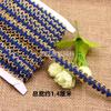 Cinta de ciempiés floral de seda dorada de estilo étnico de 1,4 cm para hacer tú mismo, accesorios decorativos para cuello y puños, encaje