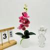 Orquídea Phalaenopsis Bonsái Artificial Fresco y Dulce Impresión 4D Adornos de Plástico para Decoración de Entrada de Sala de Estar