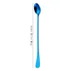 Cuchara Mezcladora Larga de Acero Inoxidable 24cm Cuchara para Hielo Cuchara Sencilla para Postre Café Cuchara de Bar Cuchara para Miel Cuchara para Sopa