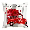 Funda de Cojín Modelo Digital Rojo Apasionado para San Valentín Decoración de Habitación de Hotel/B&B/Fiesta