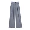 Aliexpress Suministro Transfronterizo Europeo y Americano Venta al por mayor Ropa Europea y Americana Pantalones de Cintura Alta Casual de Pierna Ancha Largos 8Ys7231