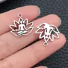 Acessórios de joias de liga DIY 20 estilos liga símbolos de yoga flor de lótus pingente de colar redondo oco brinco charm