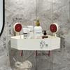 Estante de almacenamiento para baño con ventosa, mueble para lavabo, cosméticos, sin perforaciones, para colgar en la pared, caja de almacenamiento para colgar en la encimera