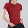 Pantalones de Yoga Adelgazantes para Deporte de Verano Ropa de Fitness Pilates Yoga Transpirable Espalda Bonita Camiseta Deportiva de Fitness para Mujer Liquidación