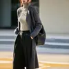 Novo Cardigã de Lã Outono e Inverno 2026 para Mulheres, Gola V, Comprimento Estendido, Suéter de Estilo Solto e Relaxado, Casaco Grande de Tricô