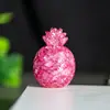 Adornos de Piña Dorada de Resina Rellena de Cristal Natural Mascota Fresca y Linda Decoraciones de Escritorio de Escritorio