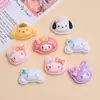 Galletas de Animales de Dibujos Animados Juguetes de Comida Lindos Accesorios de Joyería DIY Accesorios de Pegamento de Crema Pequeños Accesorios de Resina Material para Pasadores de Pelo