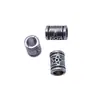 11.5X8X8Mm 1.9g Plata Antigua Accesorios para Collares Pulseras DIY Cuentas Espaciadoras Redondas de Estrella Cuentas con Agujero Grande