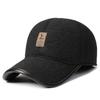 Boné de Baseball Vintage Masculino de Inverno 2022 com Forro de Algodão e Proteção para Orelhas, À Prova de Vento e Quente, Estilo Espesso, Retrô Artístico