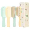 Conjunto de Pentes para Cuidados com Bebês Transfronteiriço Conjunto de Escovas de Lã para Bebês Banho Infantil Escova de Banho Pequeno Pente de Plástico
