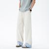 Calça NASA Patchwork Xadrez Verão Fina 2025 Nova Dape Solta Reta Calça Esportiva Casual