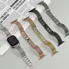 Adecuado para Apple Applewatch89 Correa Metálica de Cuatro Filas Cadena Iwatchis10Ultar Correa de Pulsera