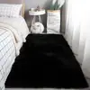 Alfombra de Lana de Seda de Pelo Largo Transfronteriza para Dormitorio, Sala de Estar, Sofá, Mesa de Café, Suave Antideslizante Color Sólido Venta al por Mayor Alfombra de Mesita de Noche