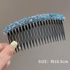 Diamante roto brillante cabello roto peine invertido flequillo frente parte posterior de la cabeza cabello roto peine para fijar el cabello temperamento versátil horquilla clásica