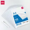 Deli 5706 Pasta de Folha Única Pasta de Página Única Bolsa para Documentos em L Pasta para Relatório Conjunto de 10 Peças para Escritório