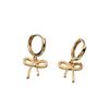 Aretes de lazo brillante, estilo coreano, niña fresca y linda, temperamento simple, diseño de nicho, aretes dulces
