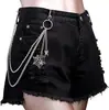 Cadena de Doble Capa Punk Metal Europeo y Americano Colgante de Calavera Cadena para Pantalones Unisex Cadena de Cintura Fresca de Moda Accesorio Personalizado Hip-Hop