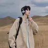 Chaqueta de vuelo moderna estilo japonés para hombre, Chaqueta de trabajo de otoño nueva con cuello alto, Chaqueta simple versátil holgada