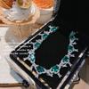 Pulsera de flor de granate rubí brillante chapada en oro de 18 quilates pulido en múltiples facetas pulsera de flor de circón de escalera pulsera de nariz de cerdo
