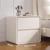 Mesa de Noche Estilo Crema Multifuncional Huella Dactilar Gabinete Pequeño Gabinete de Almacenamiento Pequeño y Simple Mesa de Noche Lujo Ligero y de Alta Gama