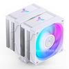 Radiador Qiao Sibo CR3000E niquelado con dos torres, seis tubos de cobre, ventilador colorido de 12 cm, silencioso para CPU de computadora de escritorio