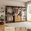 Armario de estilo abierto para dormitorio, armario metálico tipo vestidor para uso doméstico, perchero para colgar ropa, perchero de dormitorio