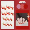 24 Peças de Adesivos para Nail Art, Produtos Acabados para Comércio Transfronteiriço, Pacote Misto para Europa, América e África, Unhas Postiças Removíveis, Pontas de Unha Usáveis para Bancas de Mercado
