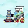 Imanes de Nevera Culturales y Creativos de Ciudad, Souvenirs Turísticos de Madera y Resina de Jiangxi Shangrao, Nuevos Imanes Decorativos, Al por Mayor en Stock