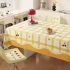 Mantel Dopamina Impermeable a Prueba de Aceite Resistente al Calor Lavable Cubierta de Mesa 2026 Nuevo Elegante Estilo Ins Cuadros Cubierta para Mesa de Café